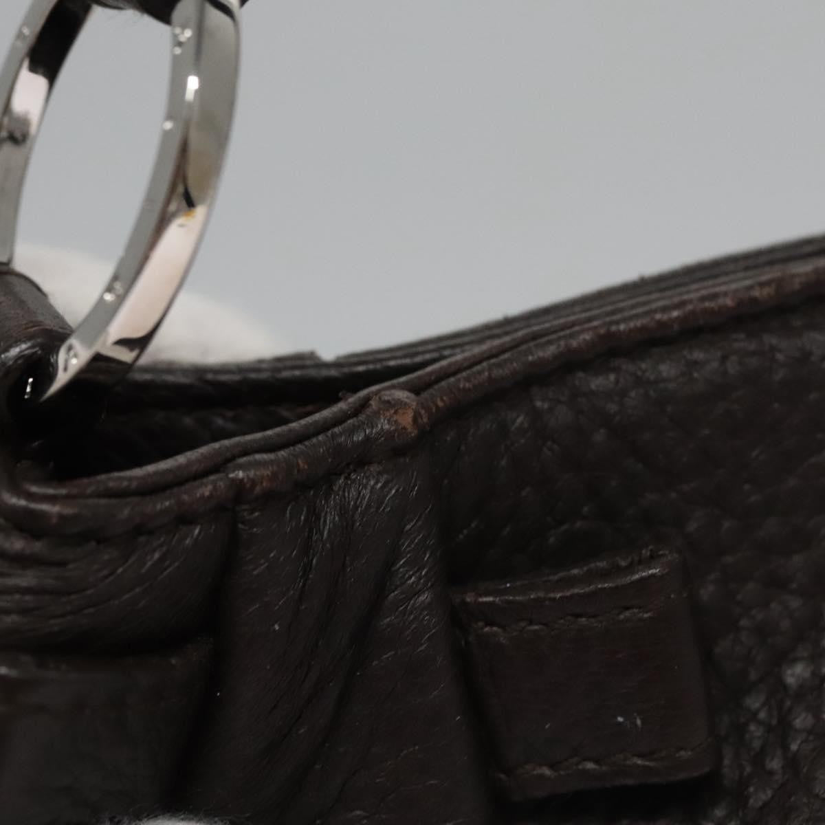 Bvlgari Handbag Leather Brown Leather Handbag (Pre-Owned)