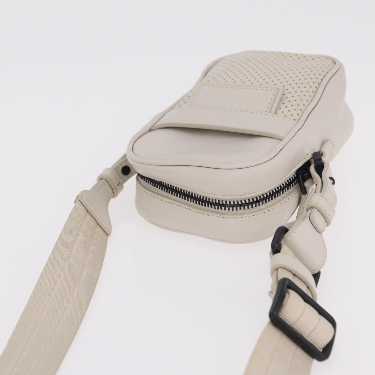 Bottega Veneta Shoulder Leather White Leather Shoulder Bag Bag (Pre-Owned)