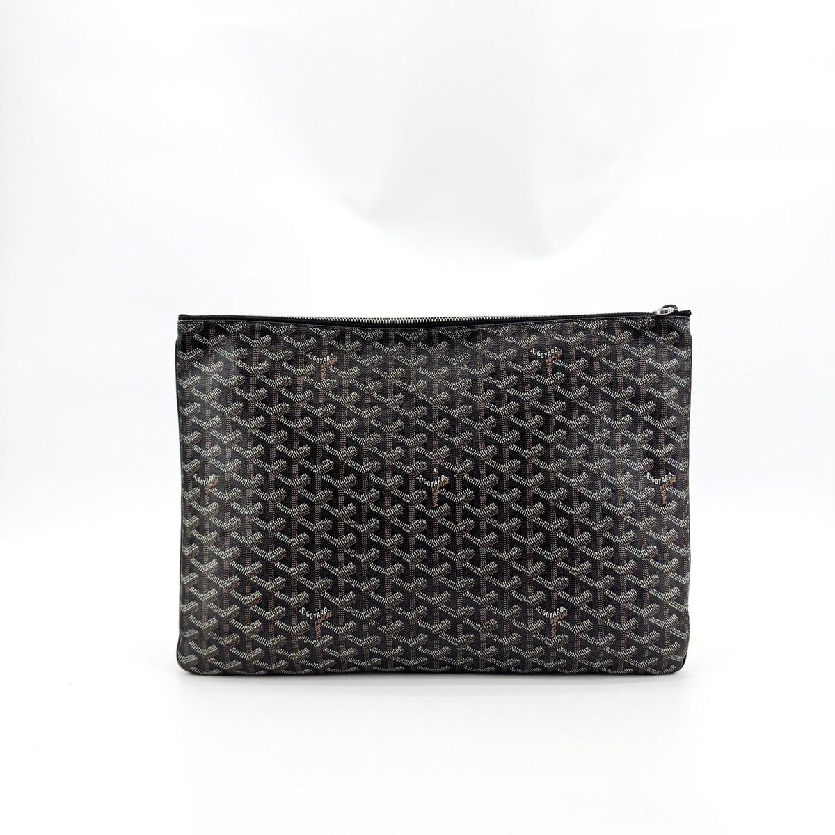 Goyard Senat Zip Printed Coated Canvas Black Canvas Clutche & Pouche Bag (Pre-Owned)