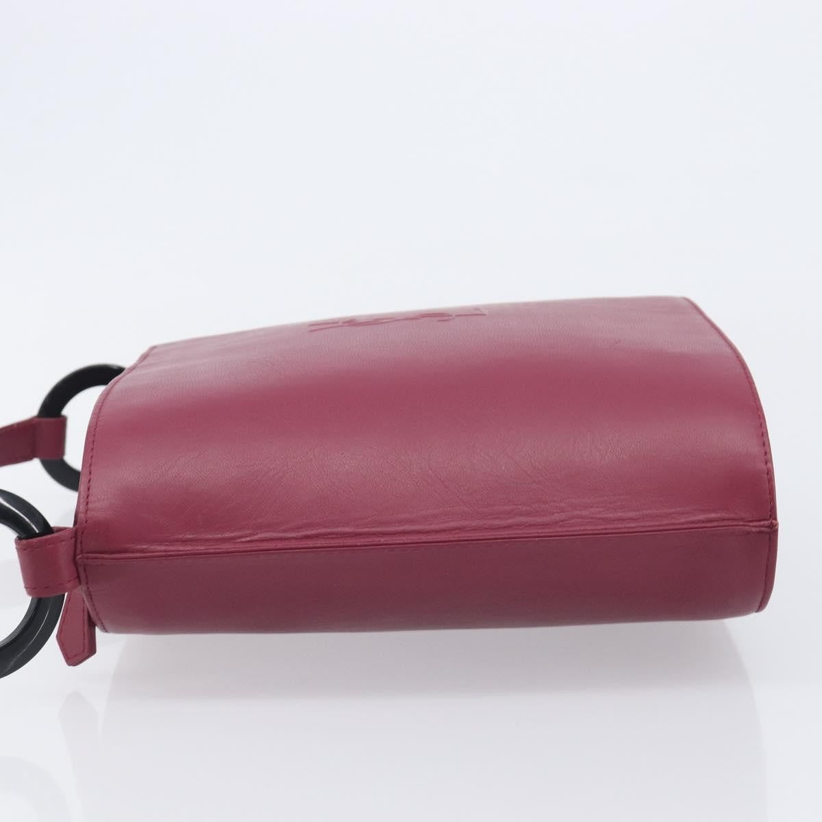 Saint Laurent Vintage Shoulder Bag Leather Burgundy Leather Shoulder Bag Bag (Pre-Owned)