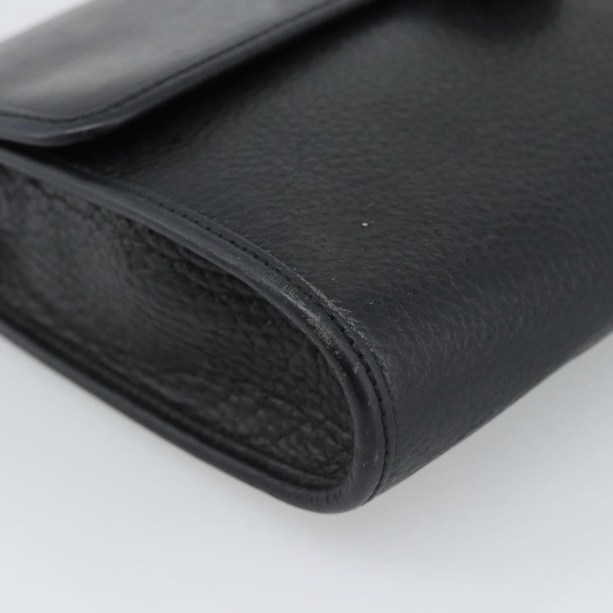 Christian Dior Vintage Cd Flap Leather Black Leather Shoulder Bag Bag (Pre-Owned)