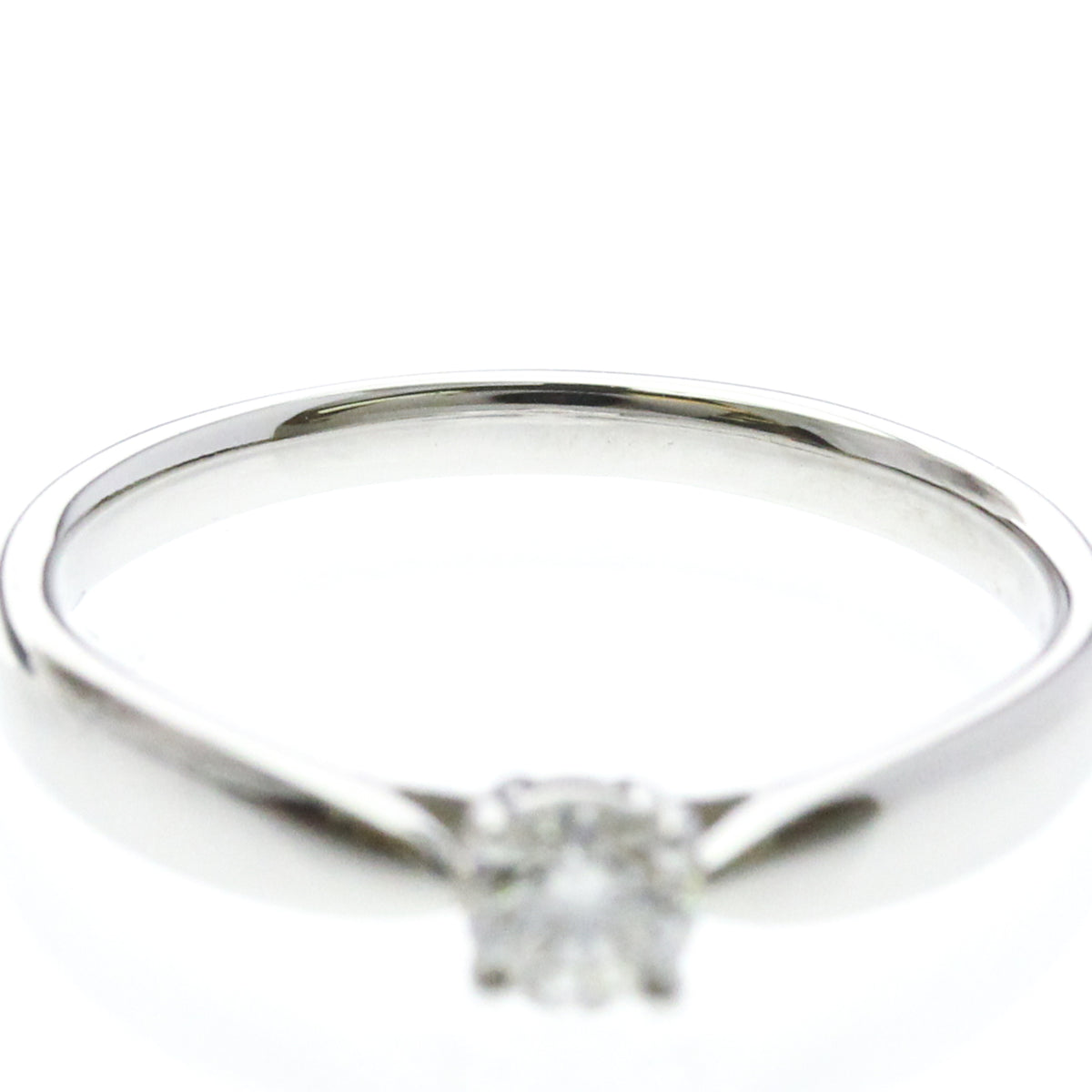 Tiffany & Co. Harmony Solitaire Platinum With Rbc Diamond Silver Platinum Ring Jewelry (Pre-Owned)