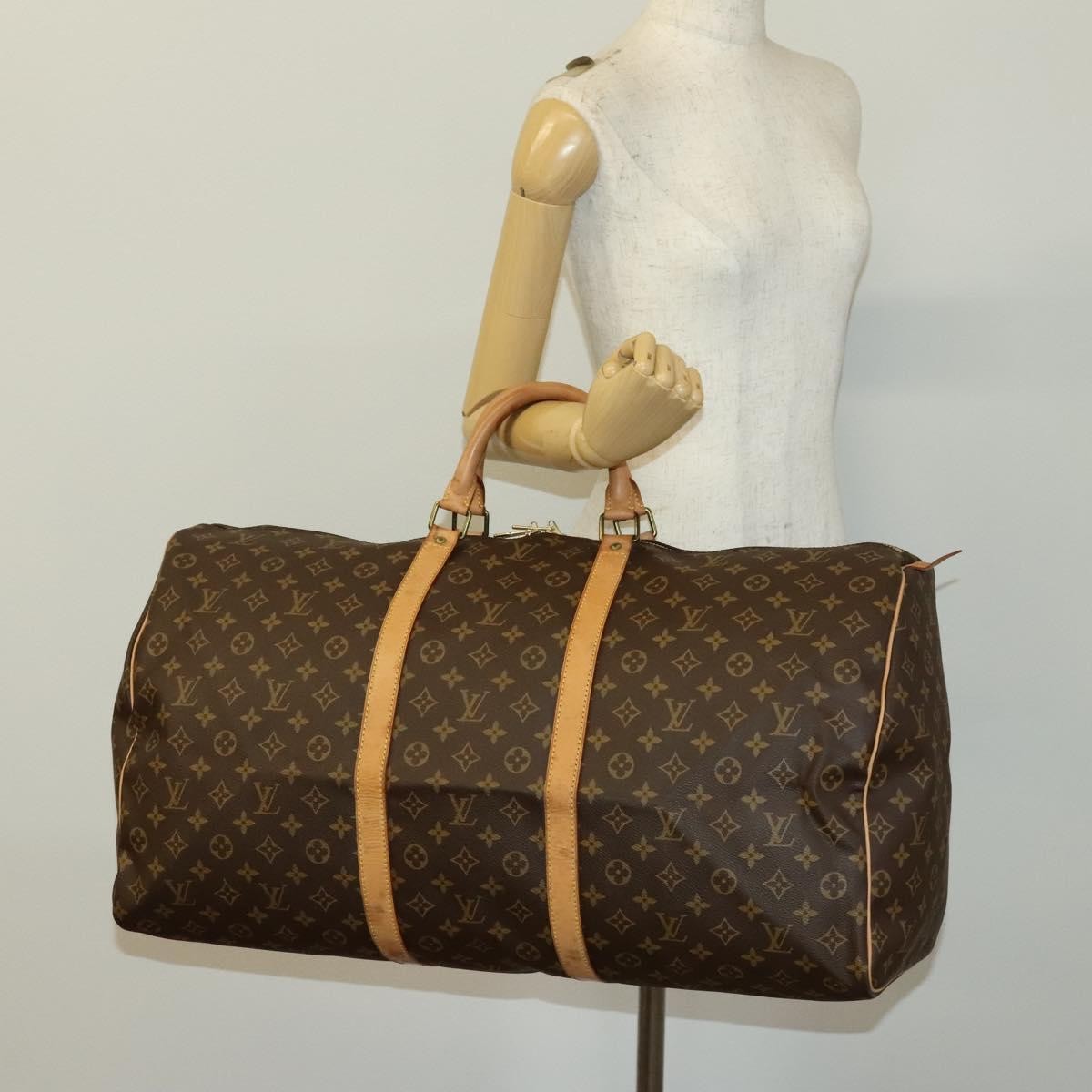 Louis Vuitton Keepall Monogram Canvas Brown Canvas Bag (Pre-Owned)