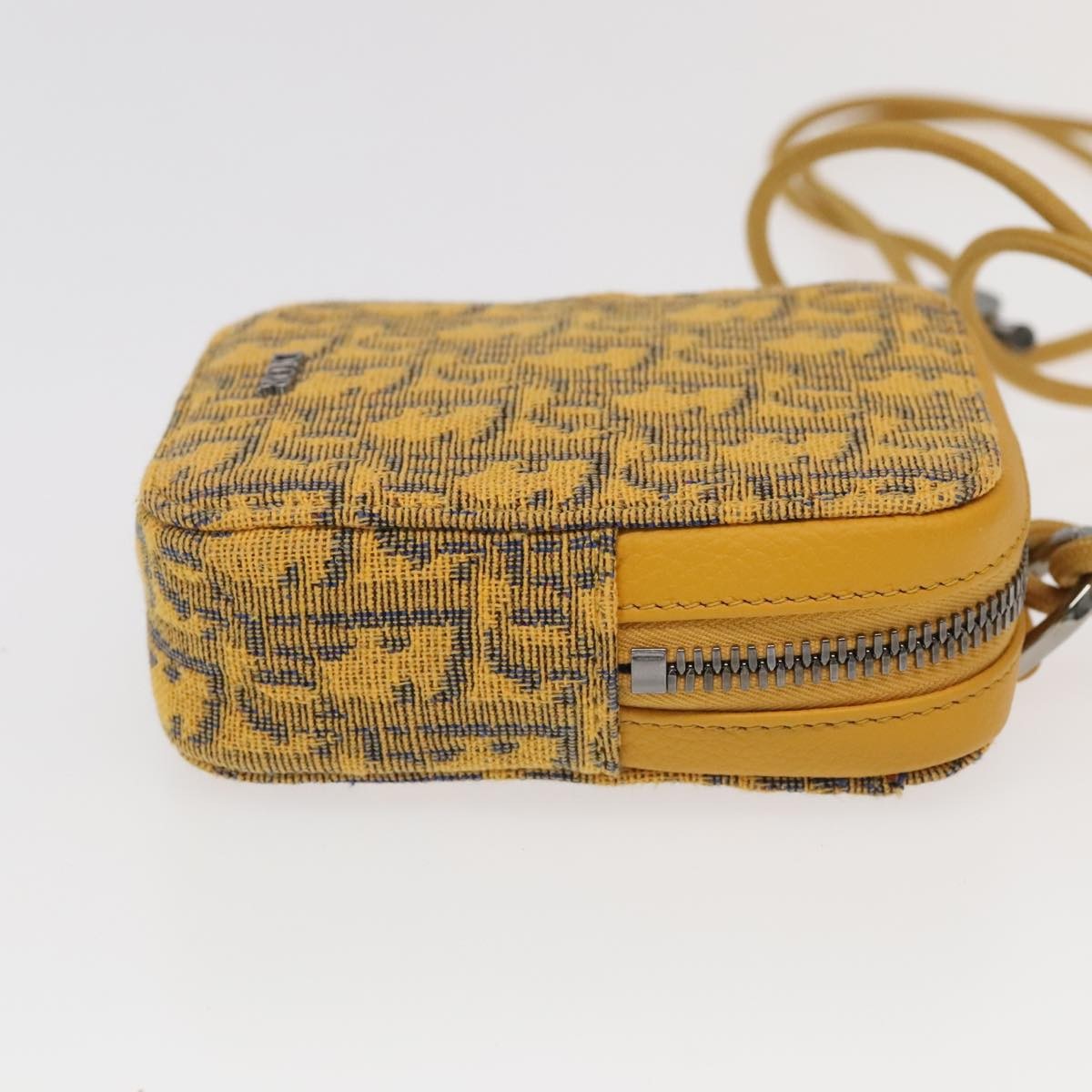 Christian Dior Vintage Trotter Canvas Yellow Canvas Clutche & Pouche Bag (Pre-Owned)