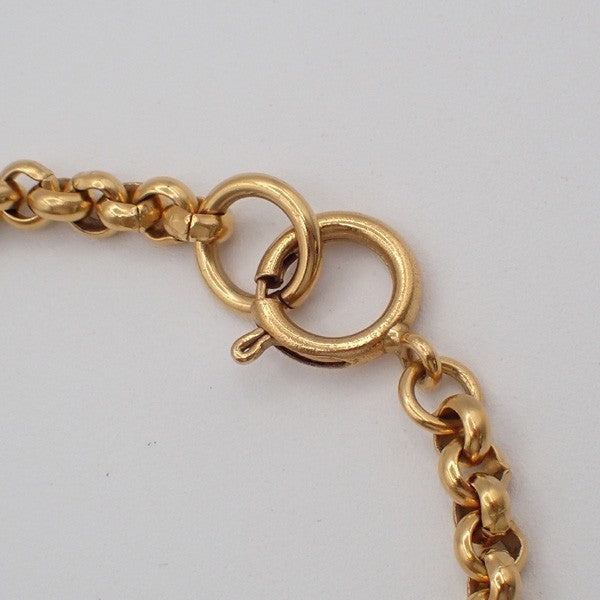 Chanel Vintage Cc Heart Pendant Long Metal Gold Gold_Plated Necklace Jewelry (Pre-Owned)