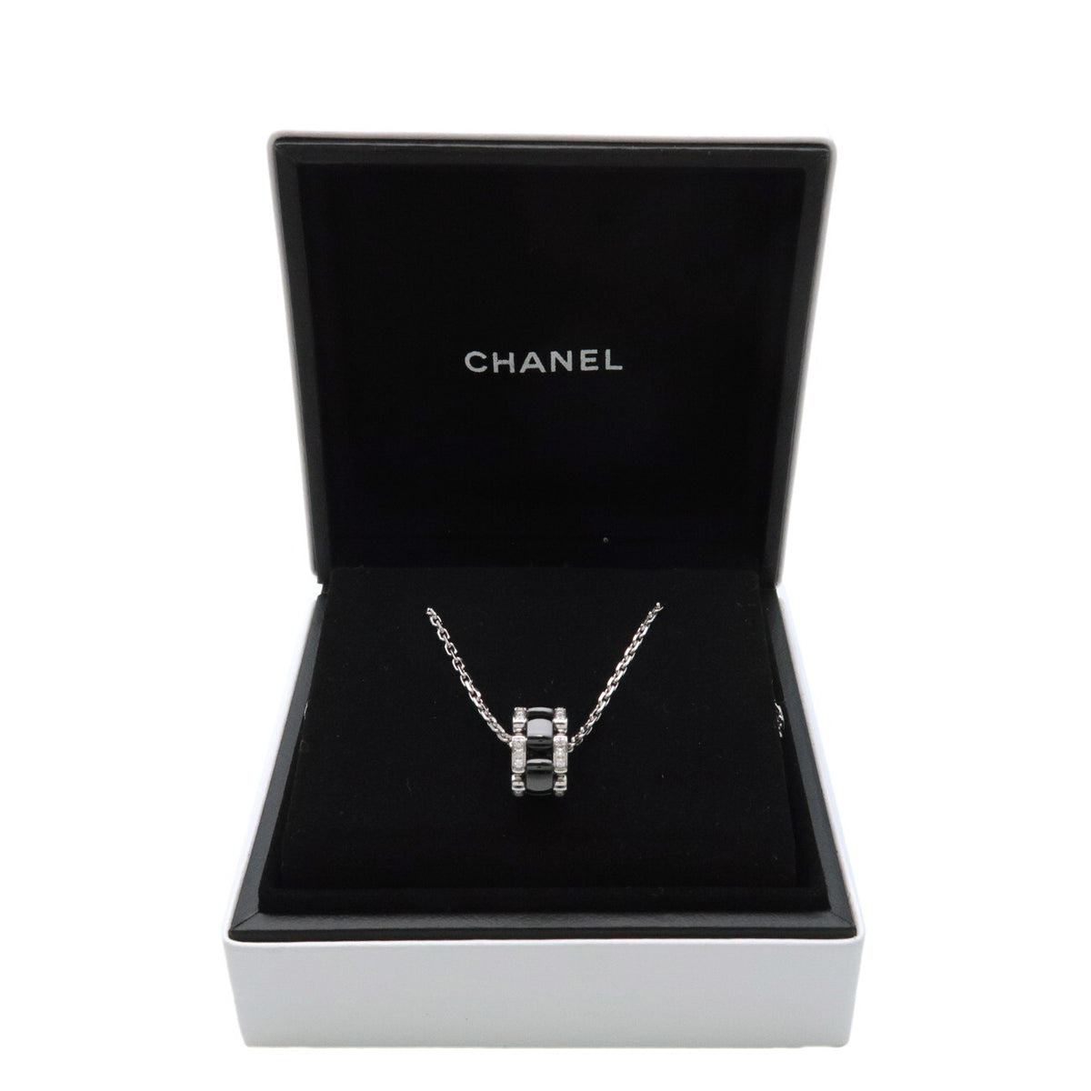 Chanel Ultra Pendant 18K White Gold With Diamonds And Hematite Silver White_Gold Necklace Jewelry (Pre-Owned)