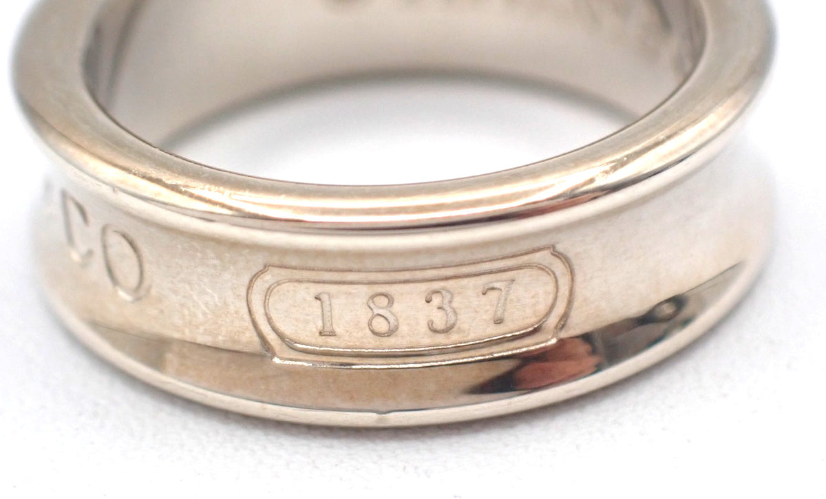 Tiffany & Co. 1837 Band Sterling Silver Silver Silver Ring Jewelry (Pre-Owned)