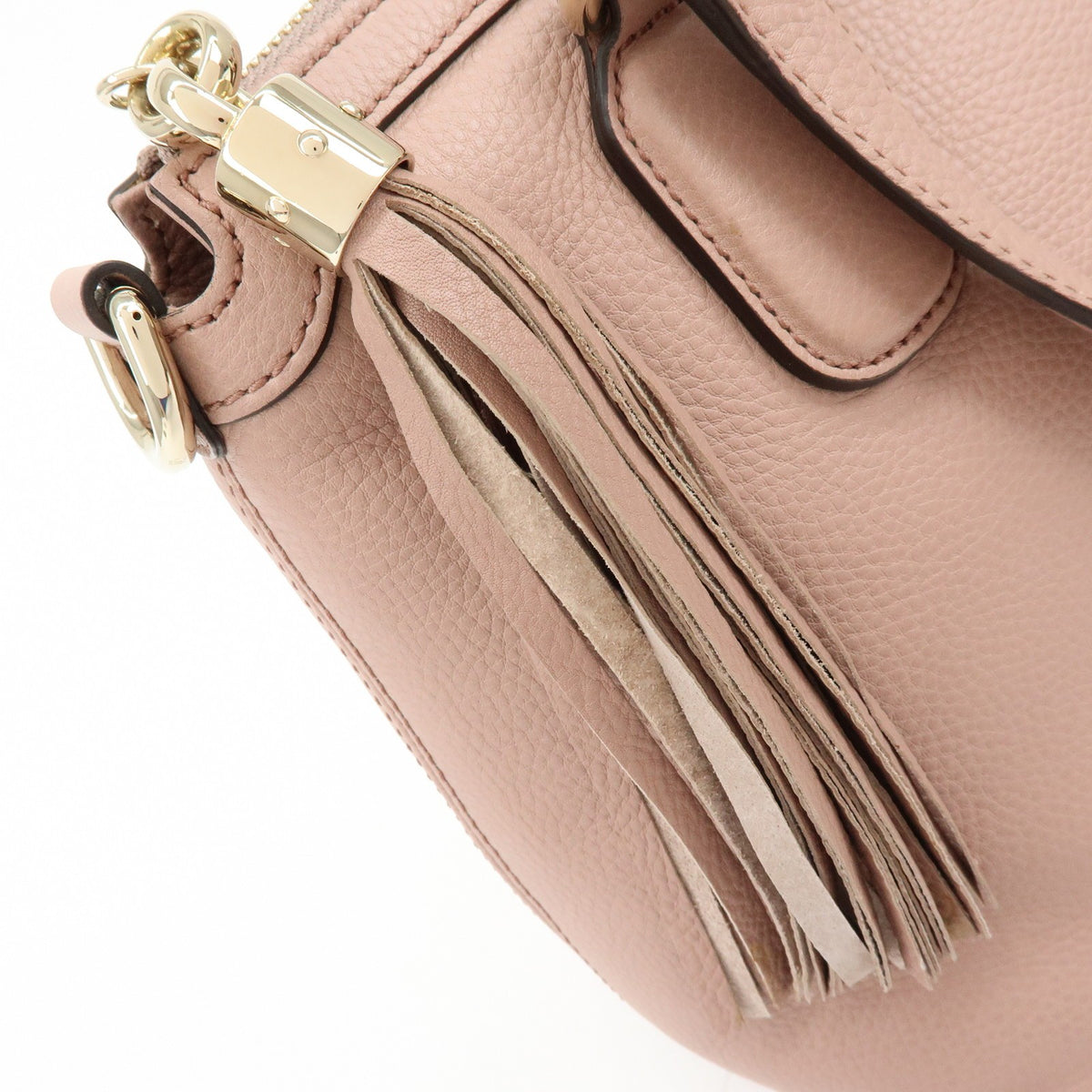 Gucci Soho Convertible Soft Top Handle Leather Pink Leather Handbag (Pre-Owned)