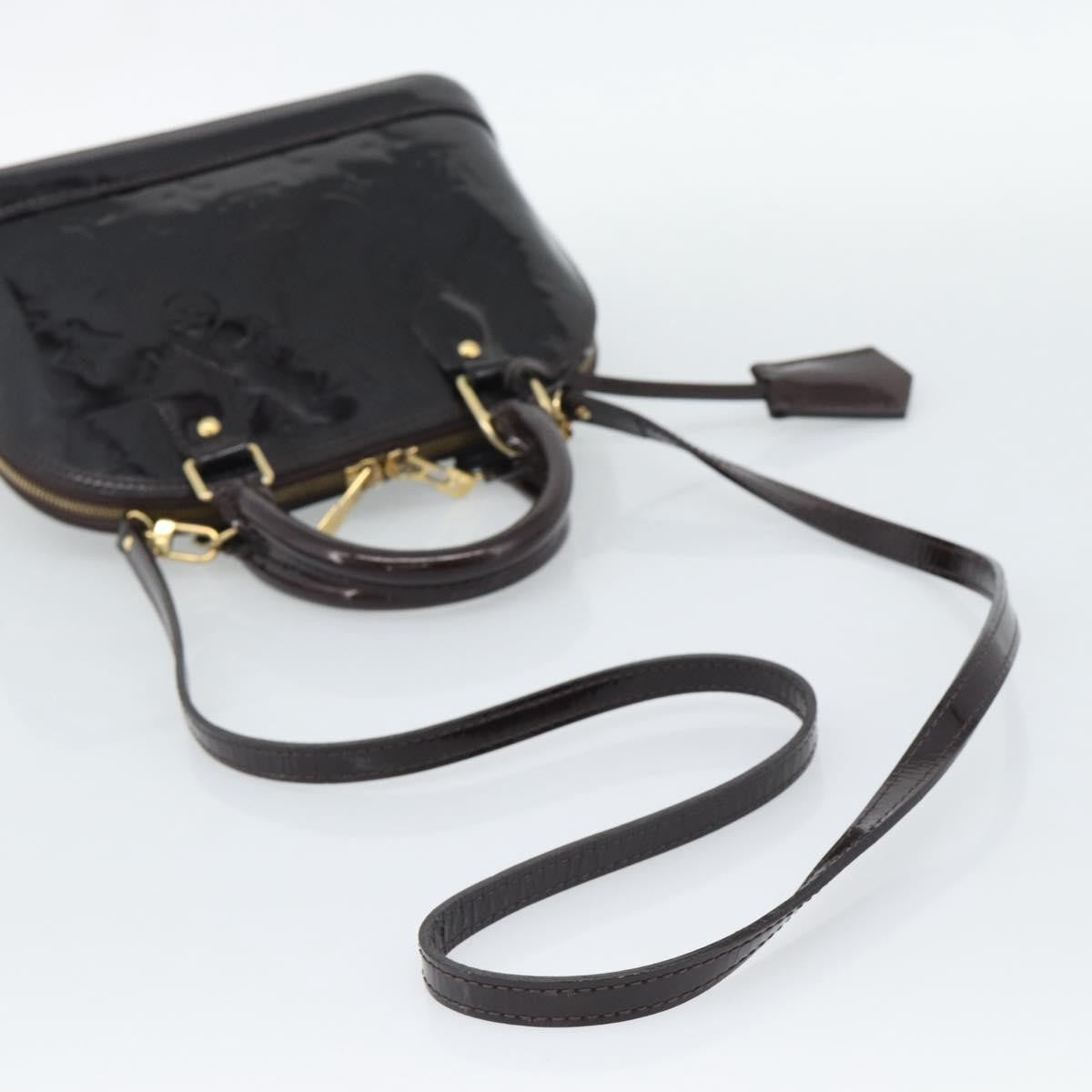 Louis Vuitton Alma Monogram Vernis Purple Patent_Leather Handbag (Pre-Owned)