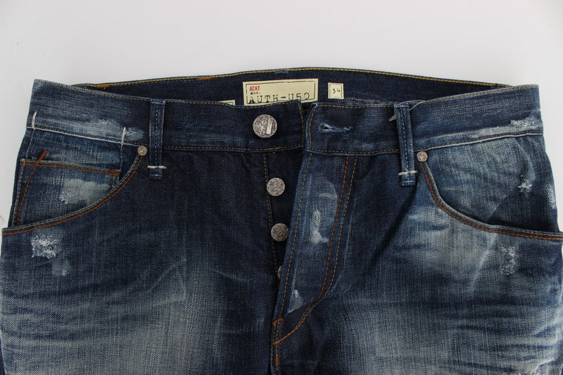 Acht Authentic Regular Fit Blue Wash Men's Jeans