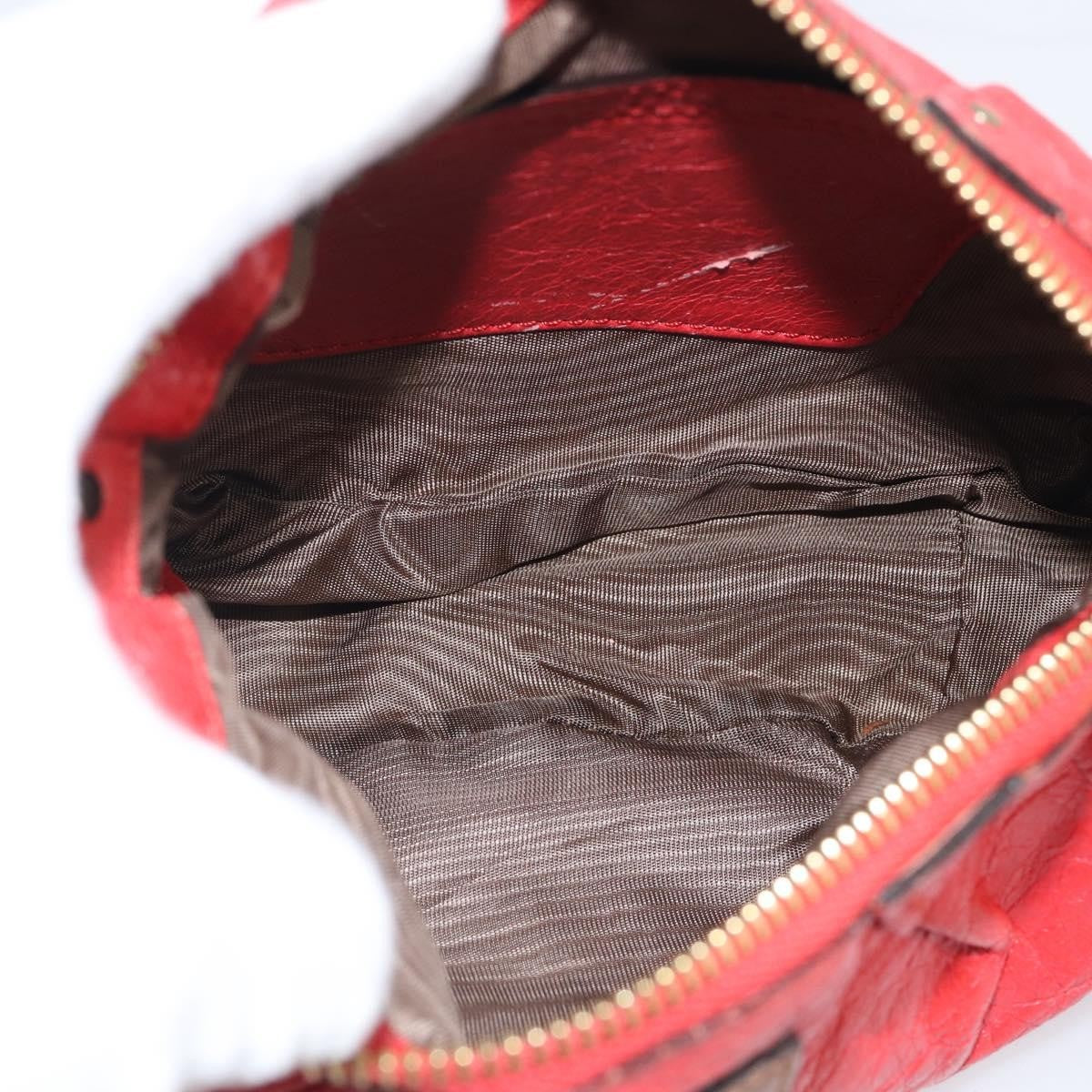 Chloe 2Way Shoulder Bag Leather Red Leather Shoulder Bag Bag (Pre-Owned)