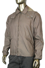 Gucci Men's Diamante Brown Polyamide Polyester Hooded Blouse Jacket