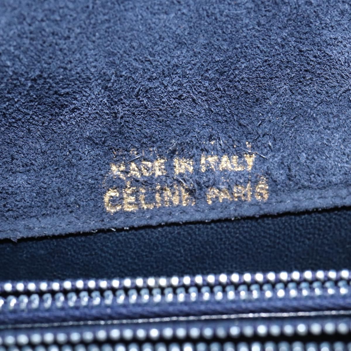 Celine Vintage Carriage Flap Clutch Leather Black Patent_Leather Shoulder Bag Bag (Pre-Owned)