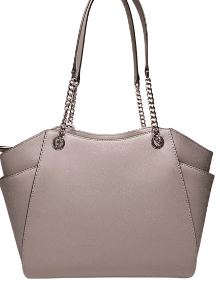 Michael Kors Jet Set Chain Saffiano Soft Pink Leather Large Shoulder Tote Bag[Soft Pink/Gold]