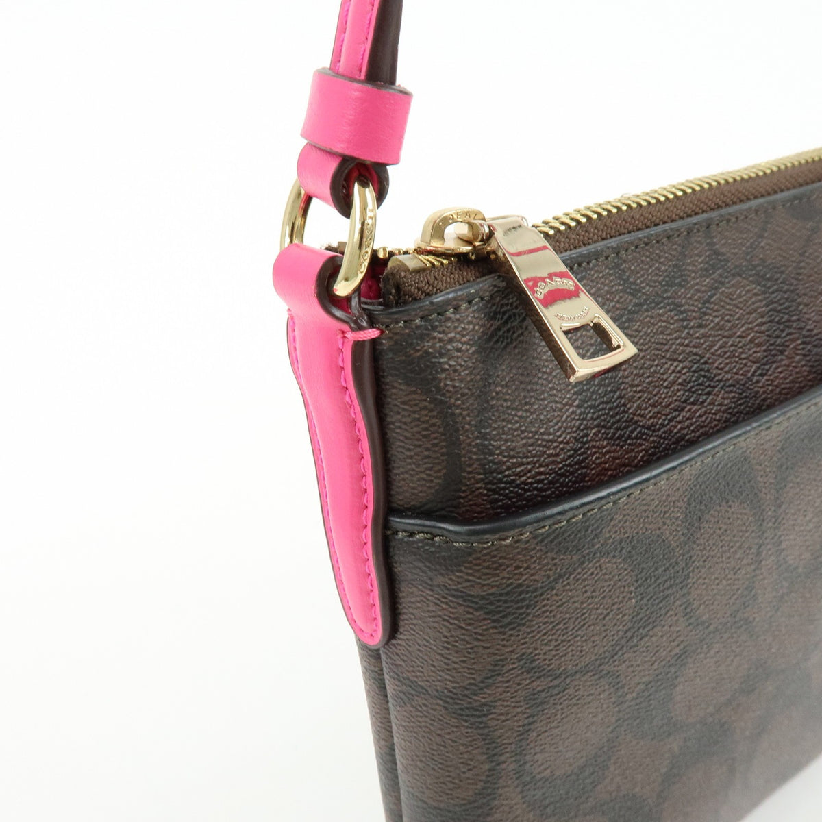 Coach Shoulder Canvas Brown Canvas Handbag (Pre-Owned)