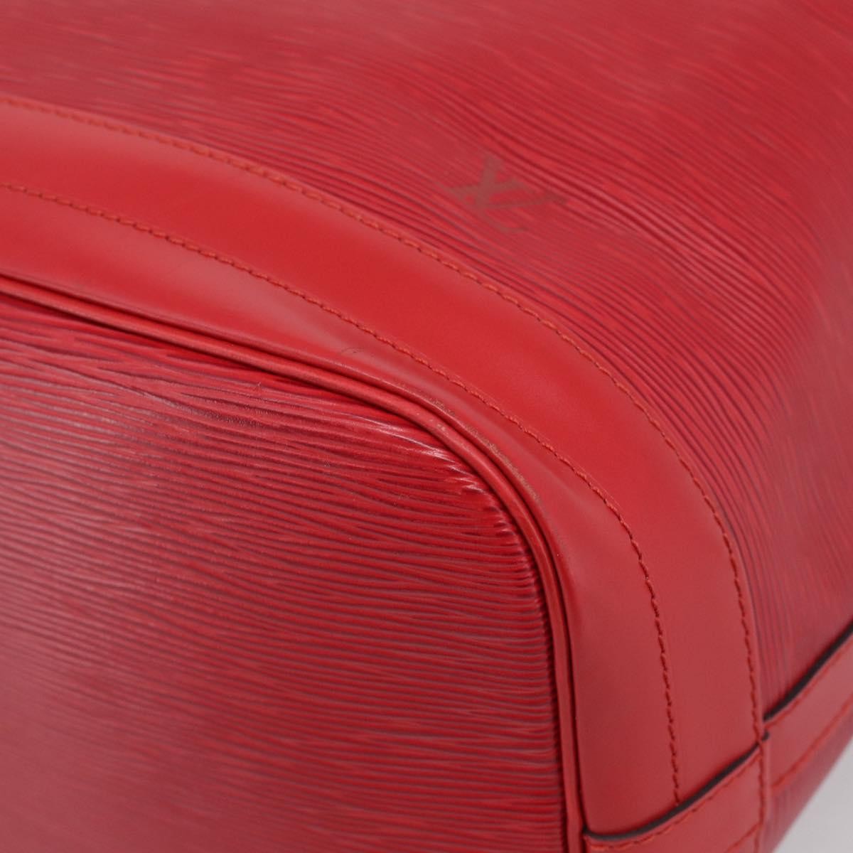 Louis Vuitton Petit Noe Epi Leather Red Leather Handbag (Pre-Owned)