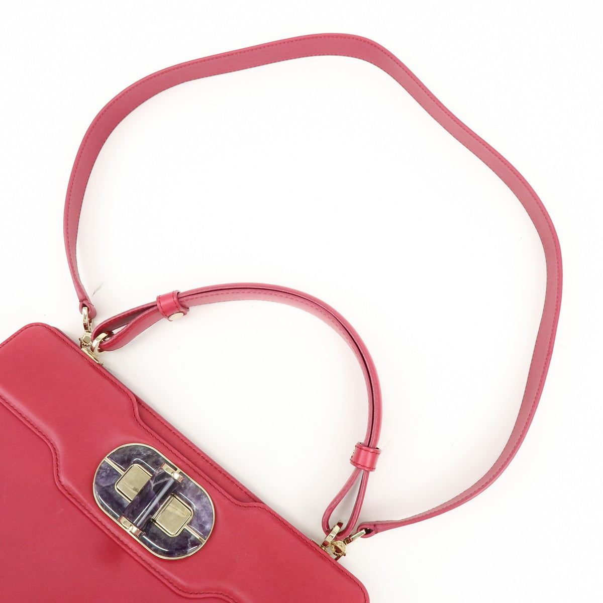 Bvlgari Isabella Rossellini Leather Pink Leather Handbag (Pre-Owned)
