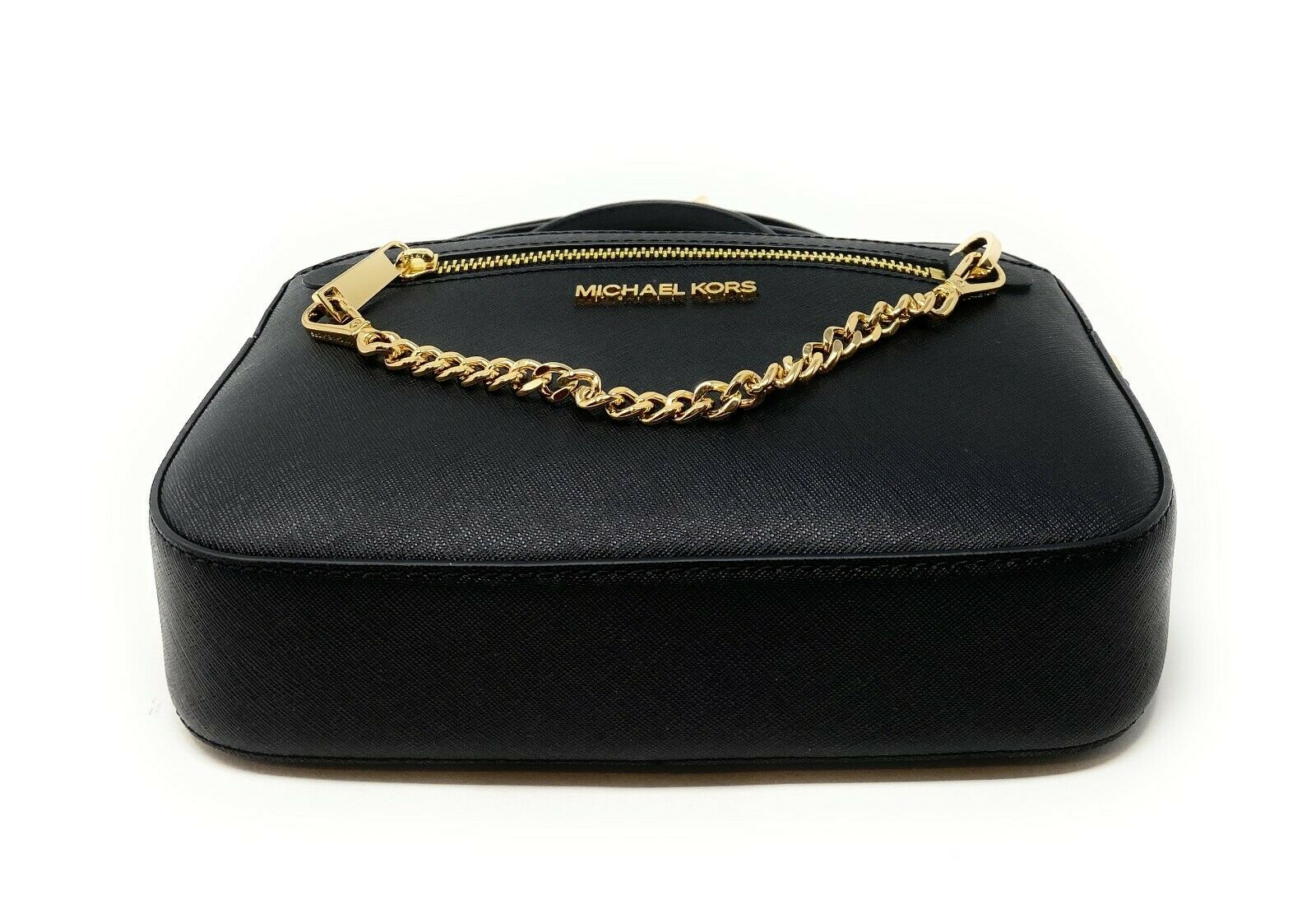 MICHAEL KORS Jet Set Zip Chain Large Saffiano Leather Crossbody Bag