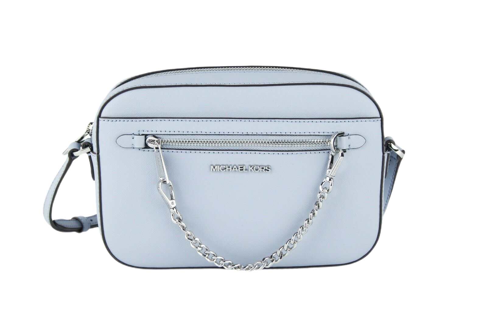 MICHAEL KORS Jet Set Zip Chain Large Saffiano Leather Crossbody Bag