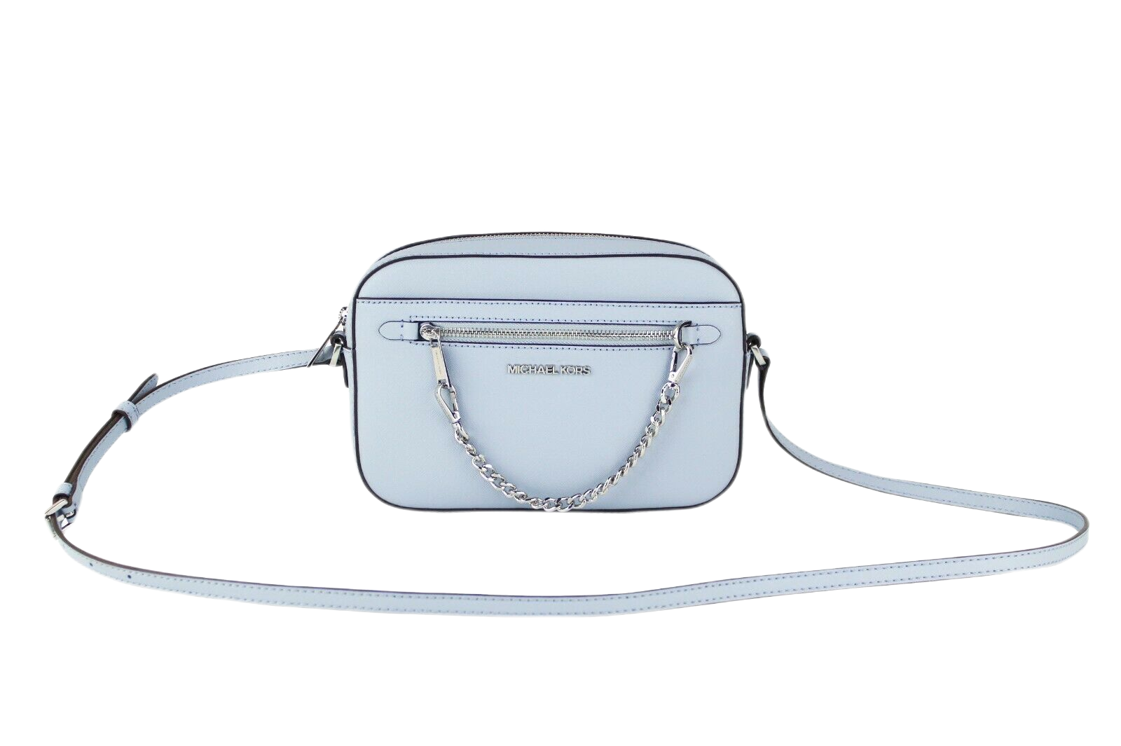 MICHAEL KORS Jet Set Zip Chain Large Saffiano Leather Crossbody Bag