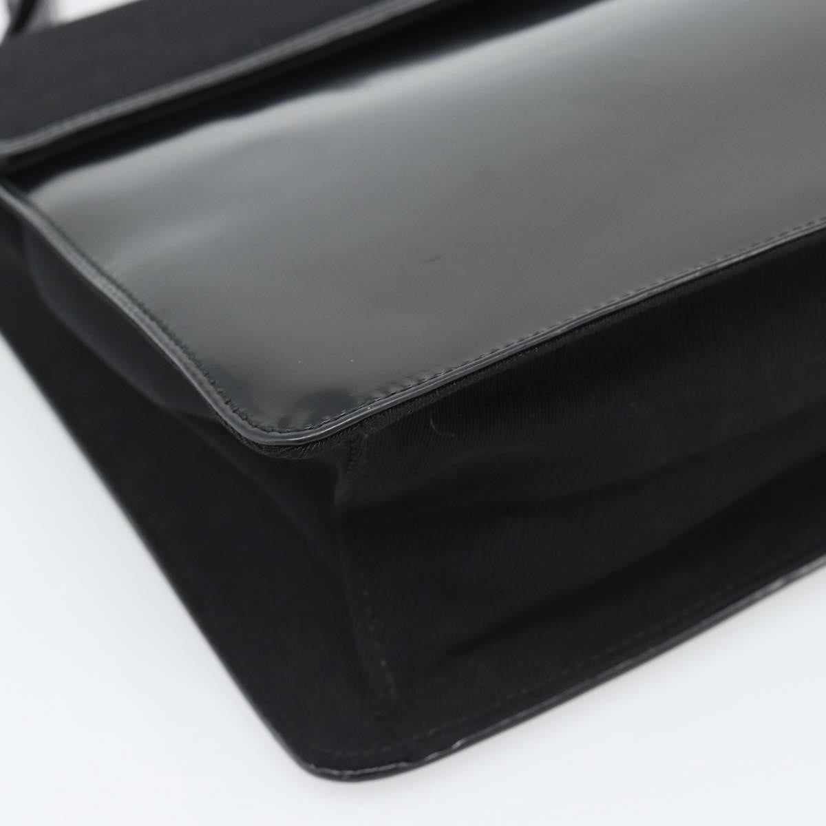 Prada Vintage Patent Leather Black Patent_Leather Handbag (Pre-Owned)