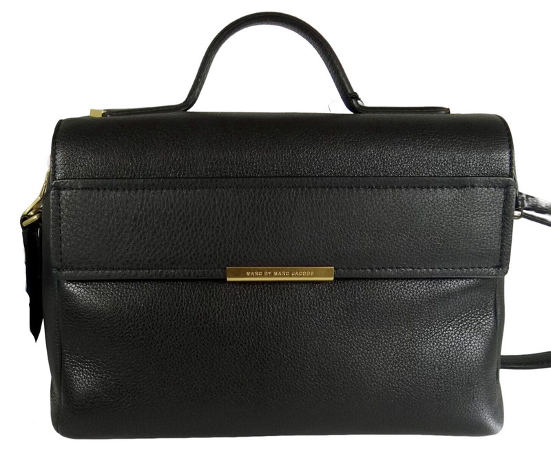 Buy the Marc By Marc Jacobs Black Pebbled Leather Crossbody Bag