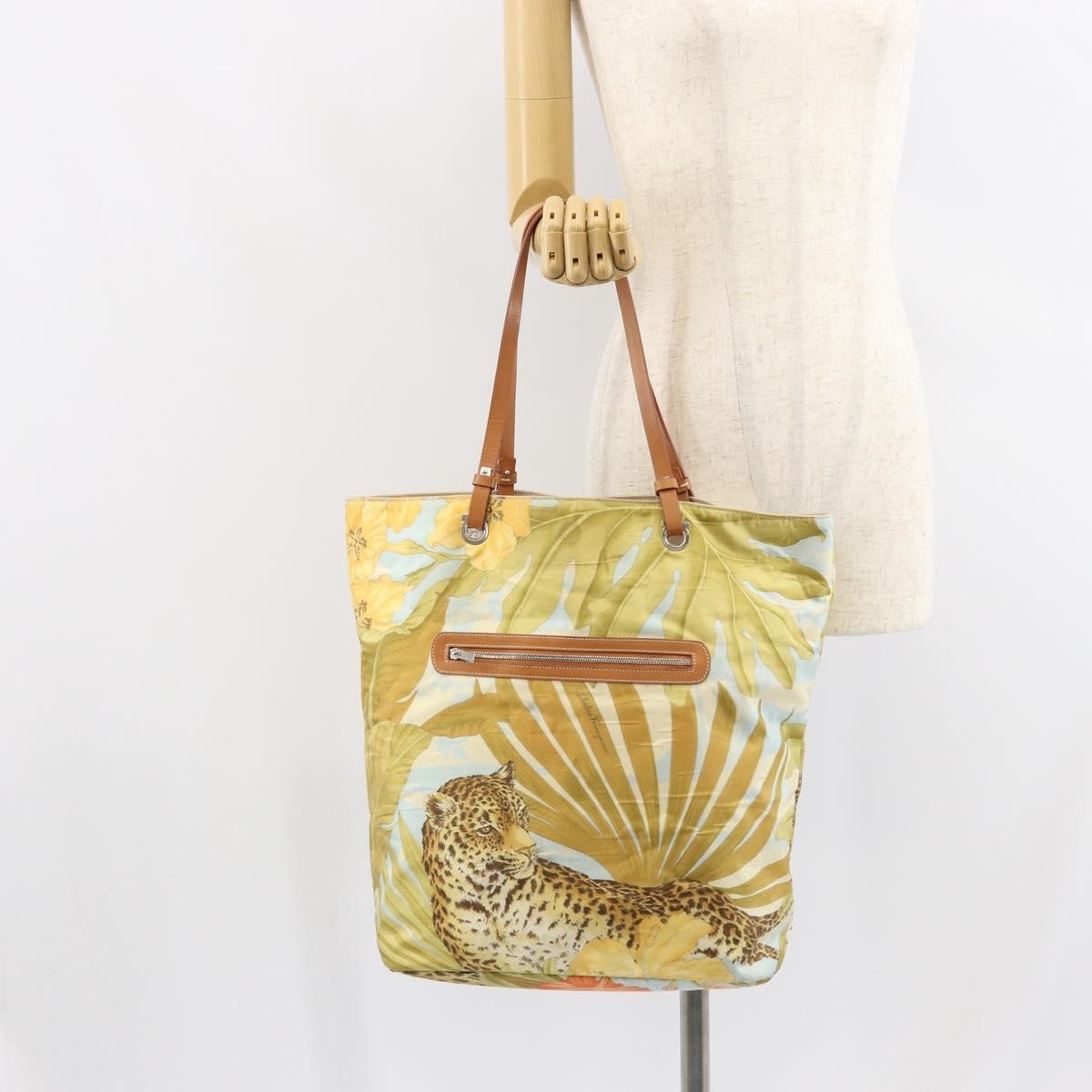 Salvatore Ferragamo Vintage Nylon Multicolour Nylon Tote Bag Bag (Pre-Owned)