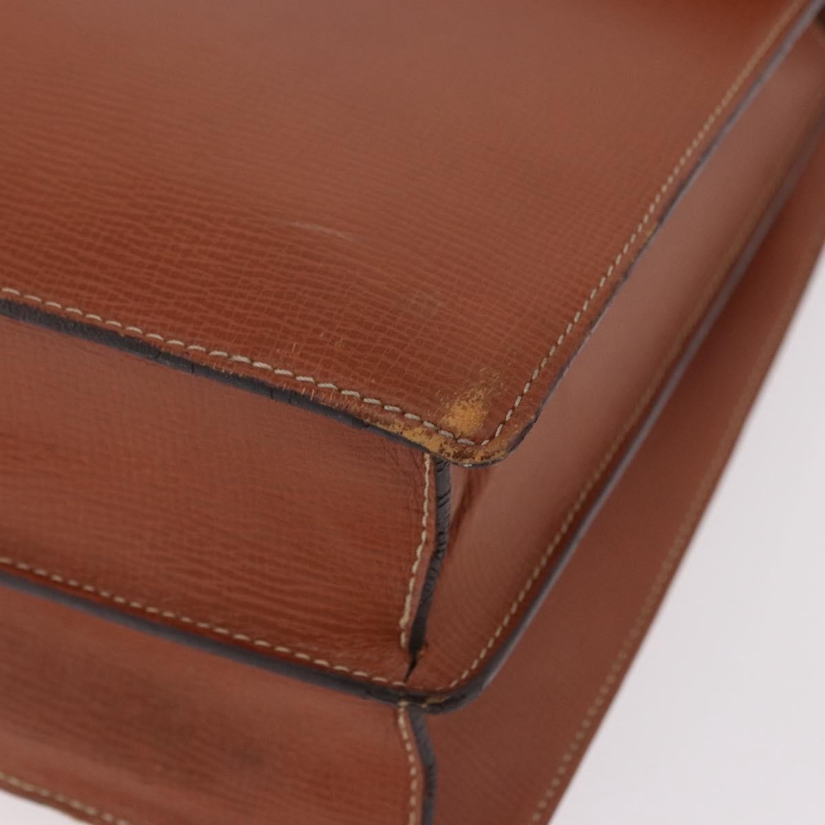 Loewe Anagram Business Leather Brown Leather Briefcase Bag (Pre-Owned)