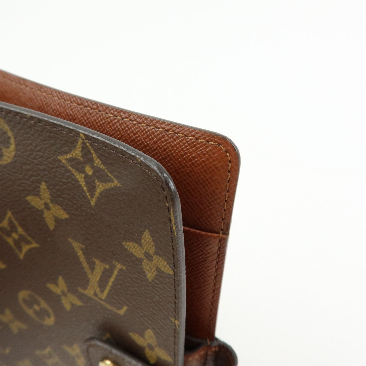 Louis Vuitton Ring Agenda Cover Monogram Canvas Brown Canvas Briefcase Bag (Pre-Owned)