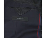 Gucci Men's 2 Button Blue Cotton / Wool / Mohair Dylan'60 Selvage Jacket