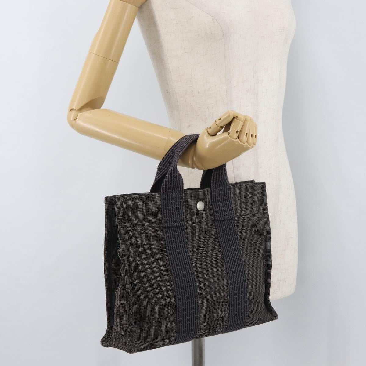 Hermes Fourre-Tout Herline Canvas Gray Canvas Tote Bag Bag (Pre-Owned)