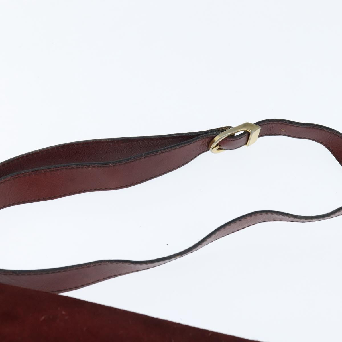 Balenciaga Shoulder Suede Burgundy Suede Shoulder Bag Bag (Pre-Owned)