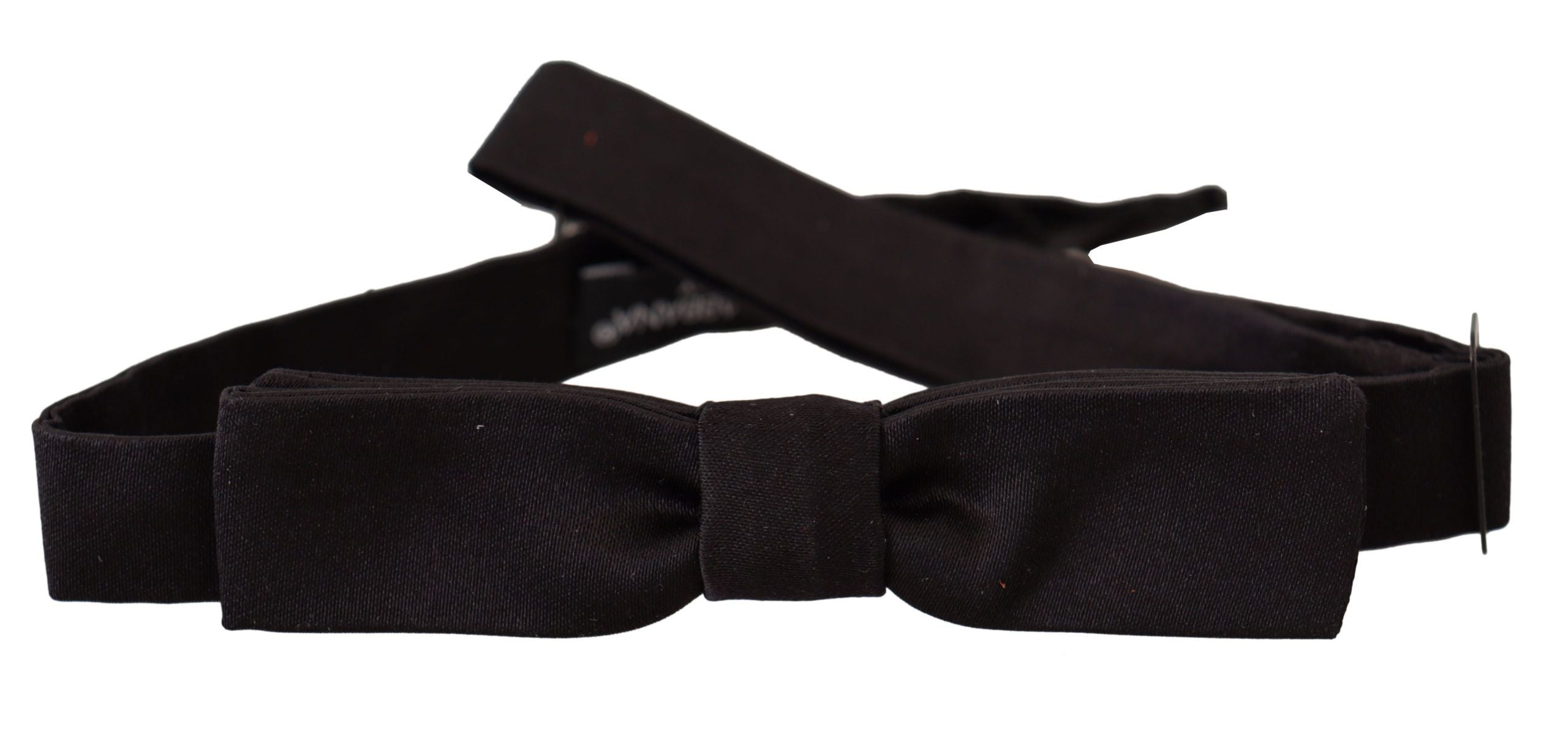 Dolce & Gabbana Elegant Black Silk Bow Men's Tie