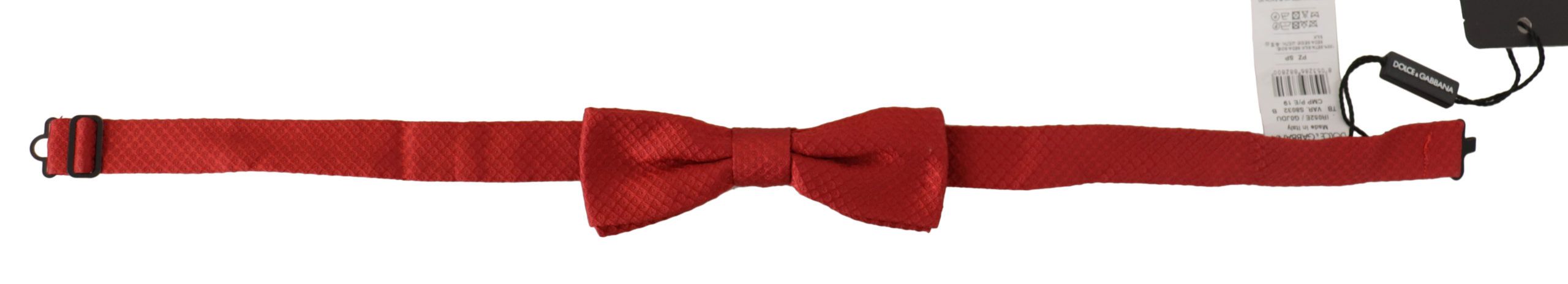 Dolce & Gabbana Red 100% Silk Adjustable Neck Papillon Men's Tie