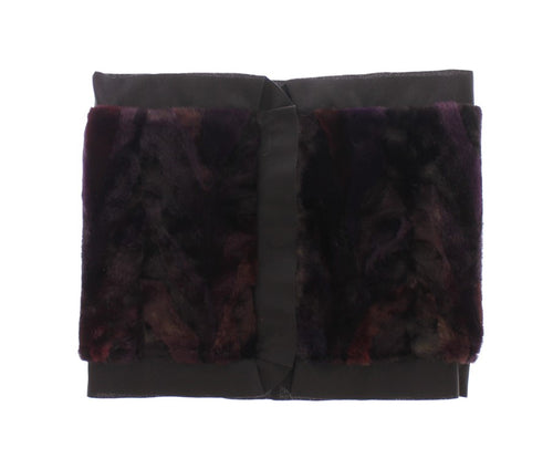 Dolce & Gabbana Exquisite Purple MINK Fur Scarf Women's Wrap