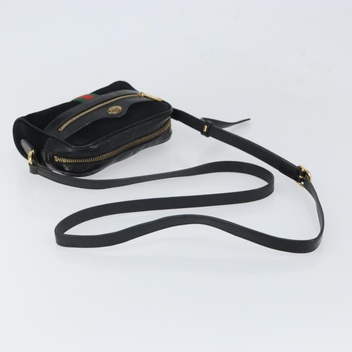 Gucci Ophidia Suede Black Suede Shoulder Bag Bag (Pre-Owned)