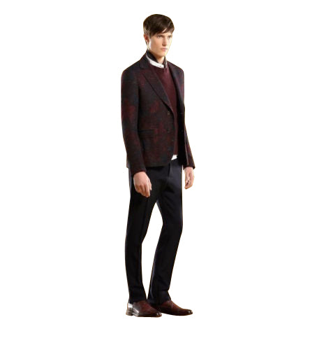Gucci Men's Multi-Color Runway Sketch-Printed Flannel Dandy Jacket