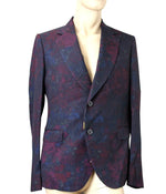 Gucci Men's Multi-Color Runway Sketch-Printed Flannel Dandy Jacket