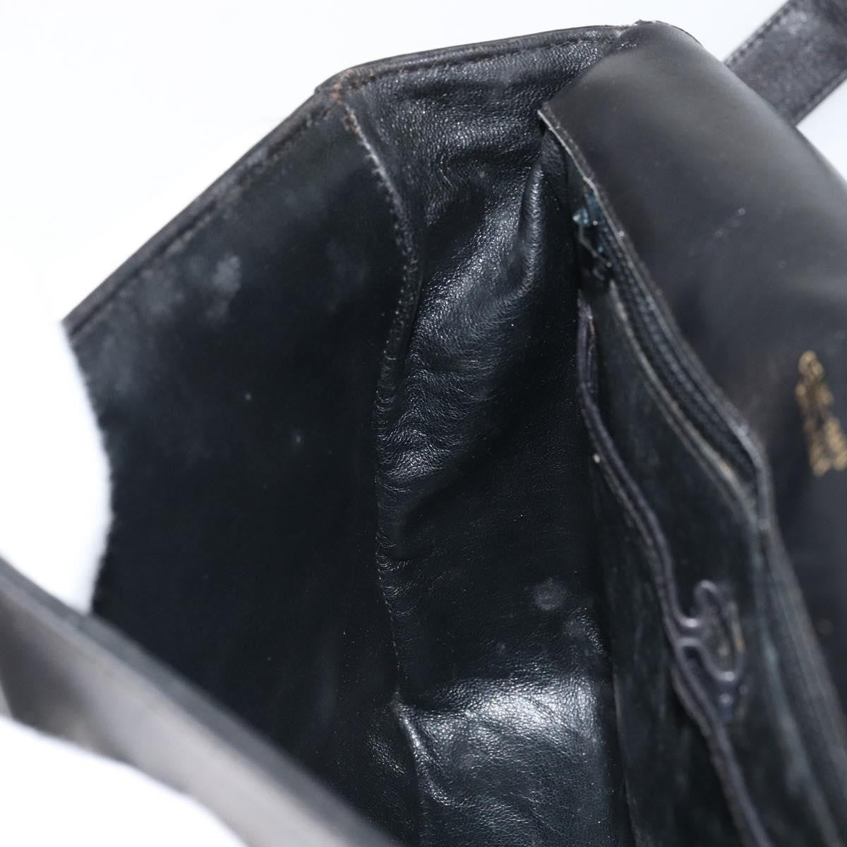 Celine Vintage Leather Black Leather Shoulder Bag Bag (Pre-Owned)
