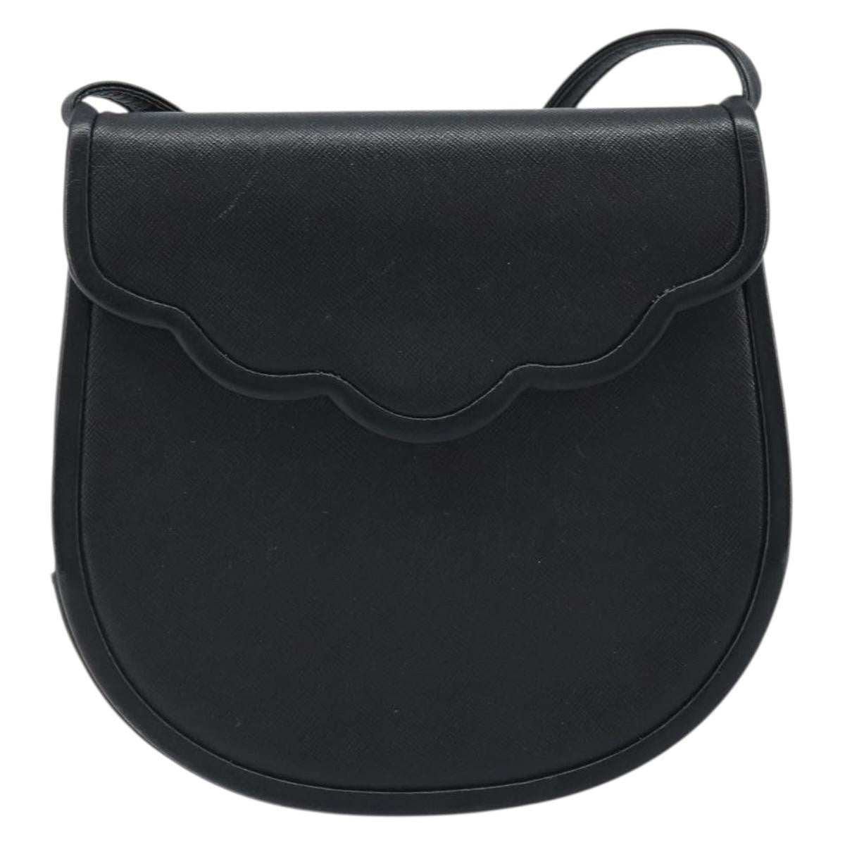 Saint Laurent Vintage Leather Black Leather Shoulder Bag Bag (Pre-Owned)