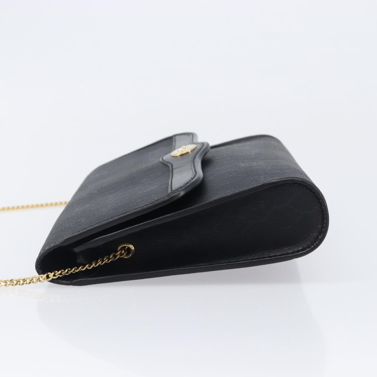 Christian Dior Vintage Honeycomb Zip Coated Canvas Black Canvas Clutche & Pouche Bag (Pre-Owned)