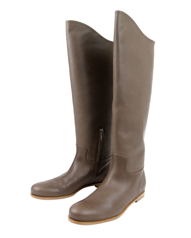 Bottega Veneta Women's Brown Leather Tall Boots 297865 2515