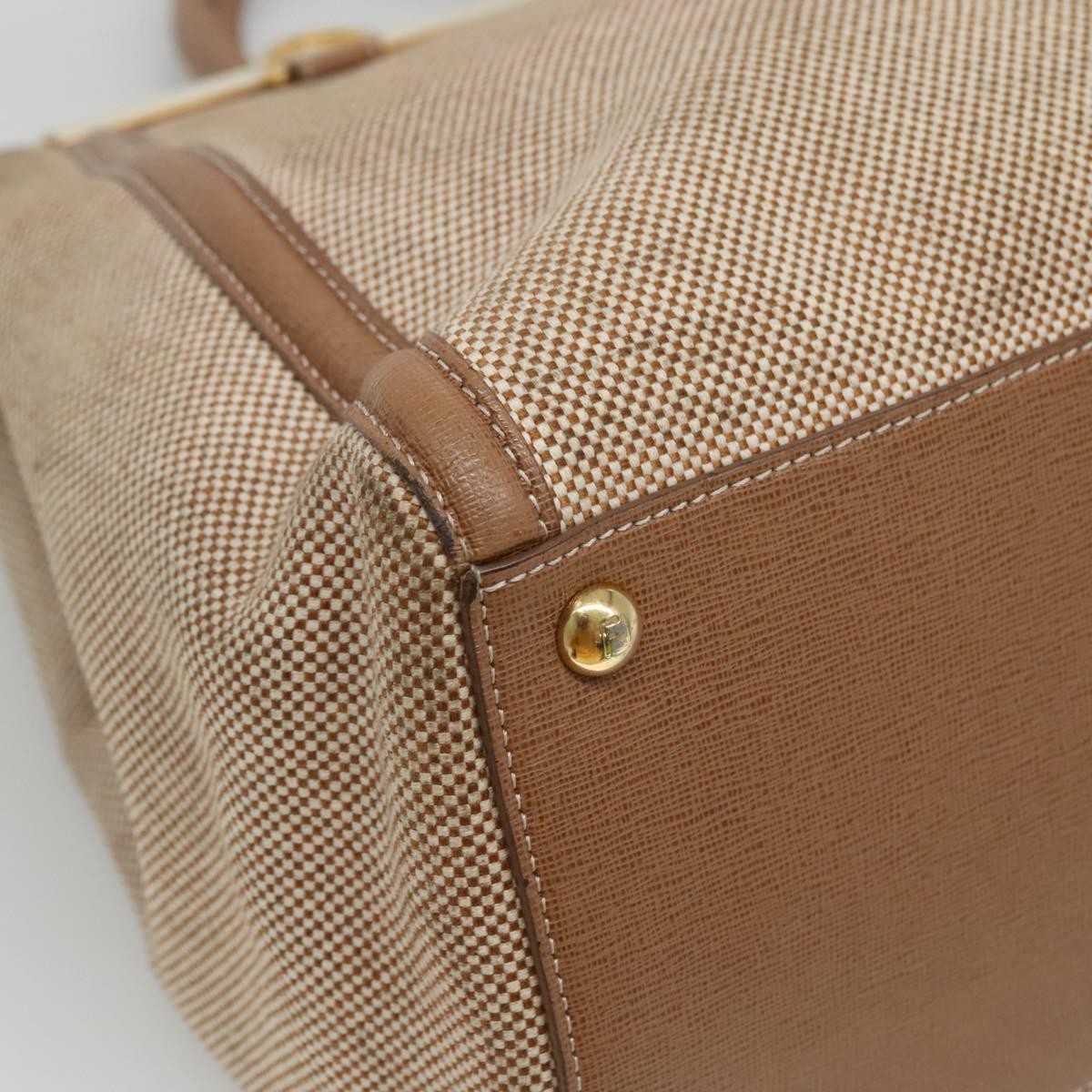 Fendi 2Jours Canvas Beige Canvas Tote Bag Bag (Pre-Owned)