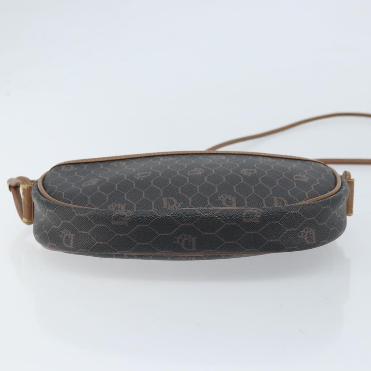 Christian Dior Vintage Honeycomb Canvas And Leather Black Canvas Shoulder Bag Bag (Pre-Owned)