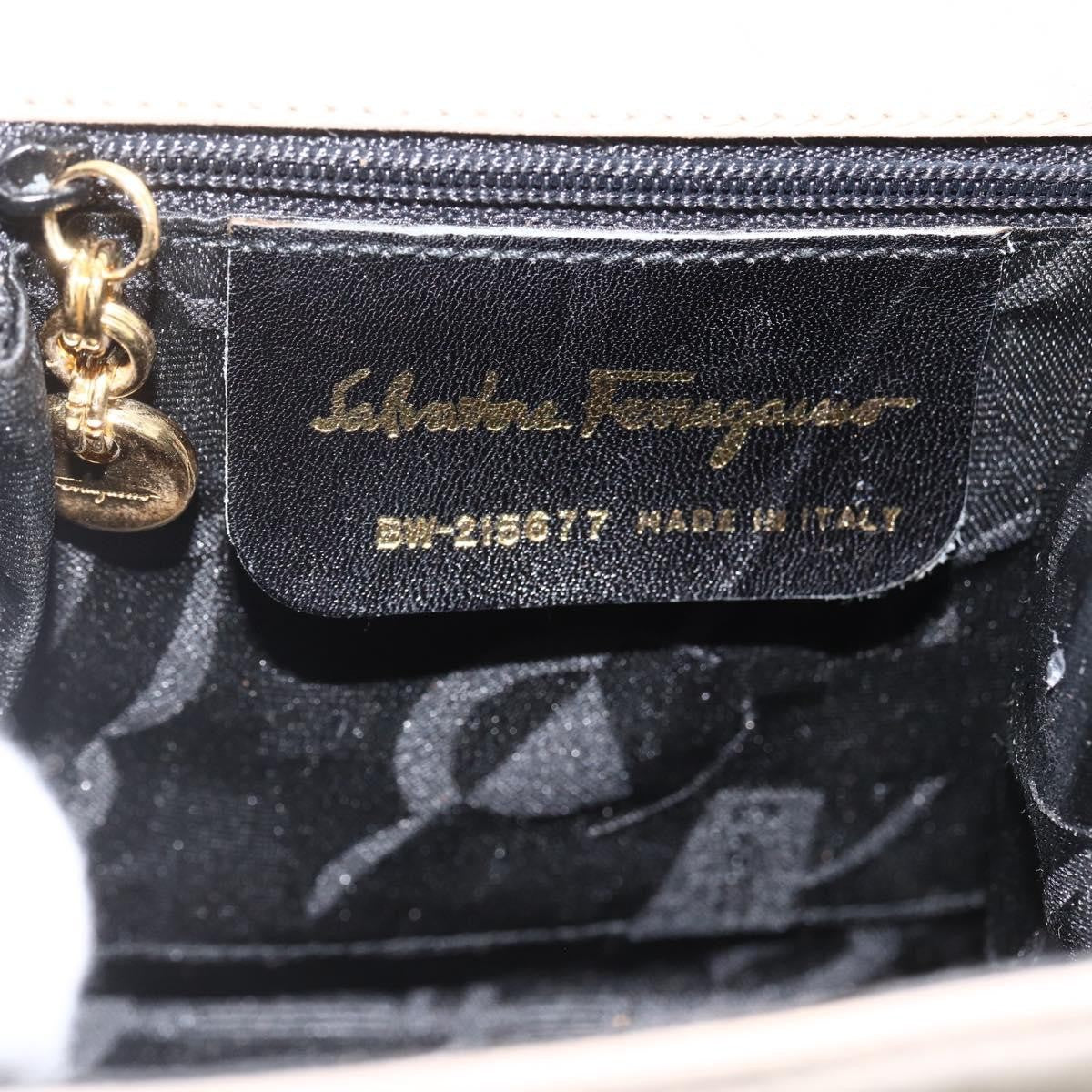 Salvatore Ferragamo Convertible Vara Bow Tote Suede Beige Suede Handbag (Pre-Owned)