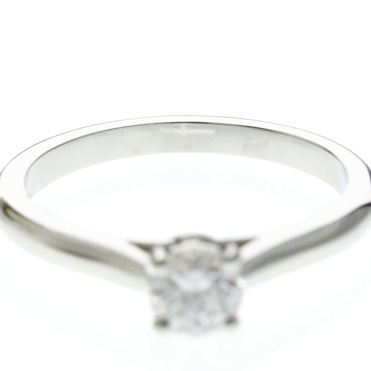 Cartier Solitaire 1895 18K White Gold With Rbc Diamond D/Vs1 Silver Platinum Ring Jewelry (Pre-Owned)