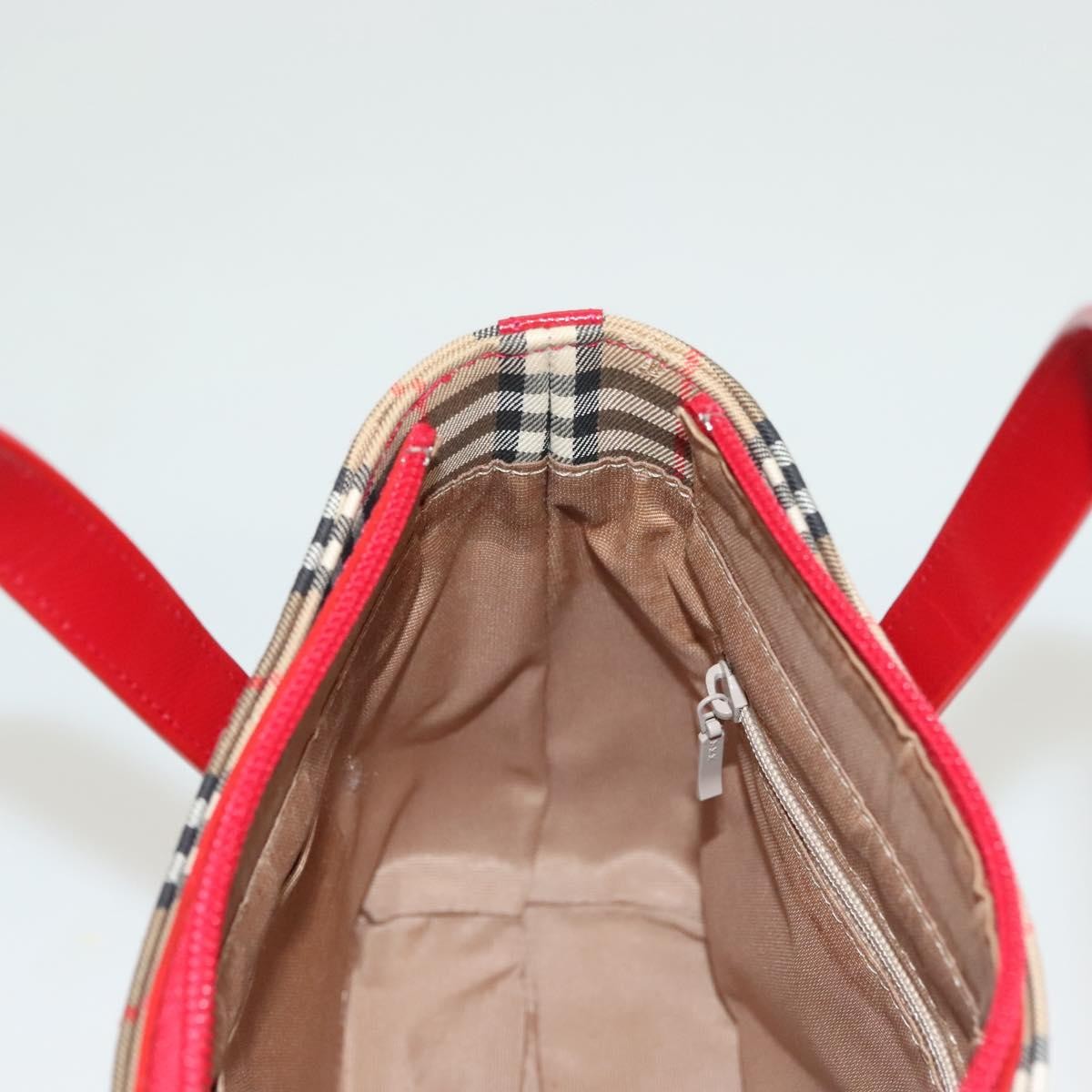 Burberry Nova Check Nova Check Canvas And Leather Beige Canvas Handbag (Pre-Owned)