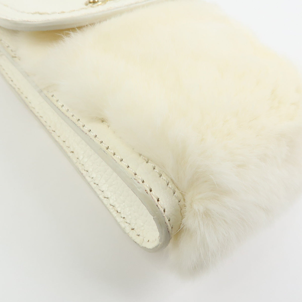 Celine Triomphe Leather Beige Leather Shoulder Bag Bag (Pre-Owned)