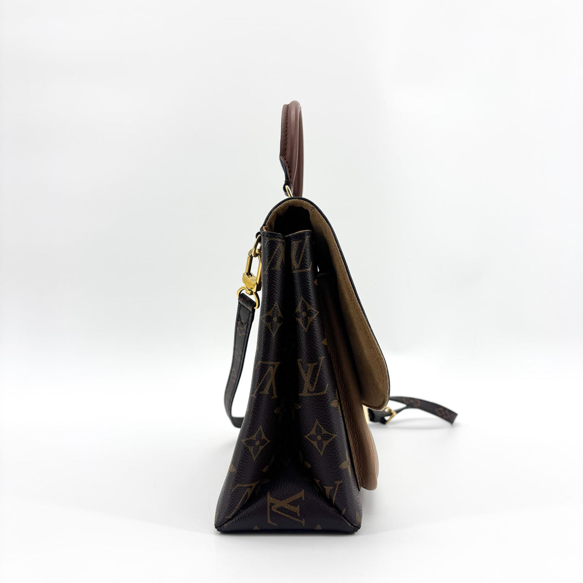 Louis Vuitton Marignan Monogram Canvas With Leather Brown Canvas Handbag (Pre-Owned)