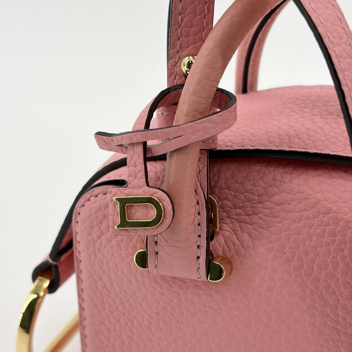 Delvaux Cool Box Leather Pink Leather Handbag (Pre-Owned)